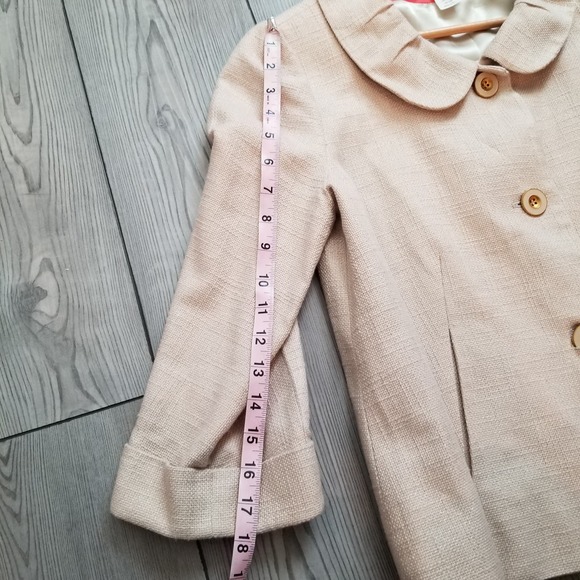 J. Crew Women's Linen Blend Holly Blazer Jacket Size 8 Beige Neutral 3/4 Sleeve - Picture 9 of 10